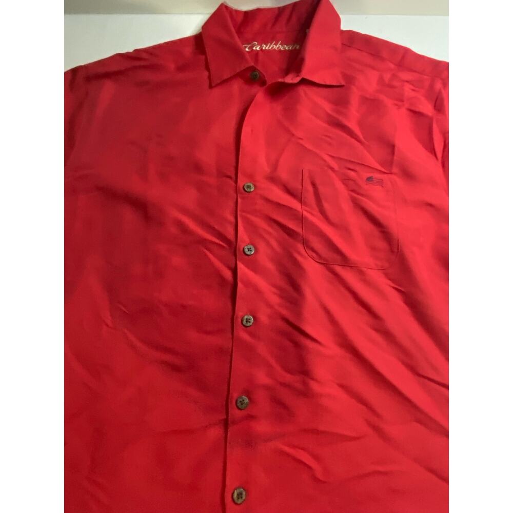 Caribbean Button-down shirts for men American Flag Red Size XL